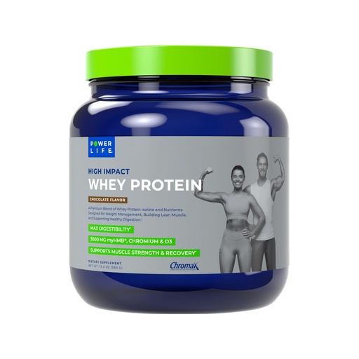 [BRSROHAYAAFGMH3X] POWERLIFE High Impact Grass Fed Whey Protein with 3000 MG of HMB, No Sugar Added, Non-GMO, Hormone and Antibiotic Free, 15 Servings (Chocolate - New Formula)