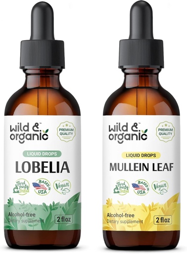 [BRSRAGANCAHQI3DK] Wild &quot; Organic Lobelia Tincture 2 fl oz &quot; Mullein Tincture2 fl oz