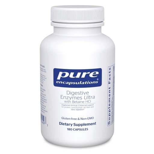 [BRSWIFL2AAJWIALK] Pure Encapsulations Digestive Enzymes Ultra with Betaine HCl - Vegetarian Digestive Enzyme Supplement to Support Protein, Carb, Fiber, and Dairy Digestion* - 180 Capsules