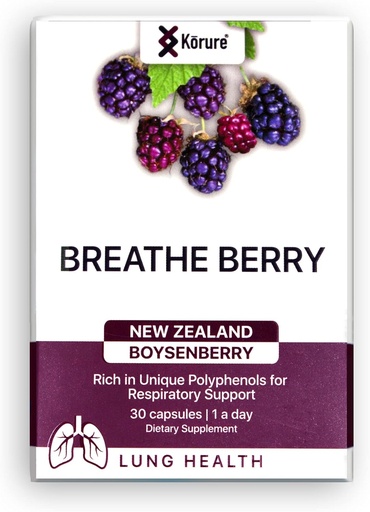 [BRSRMZQ7CJYR62QU] Breathe Berry Boysenberry Natural Healthy Lungs Supplement, soporta a conxestión de queixo, Mucus e Boosts Global Wellness Healthy Lungs Suplemento