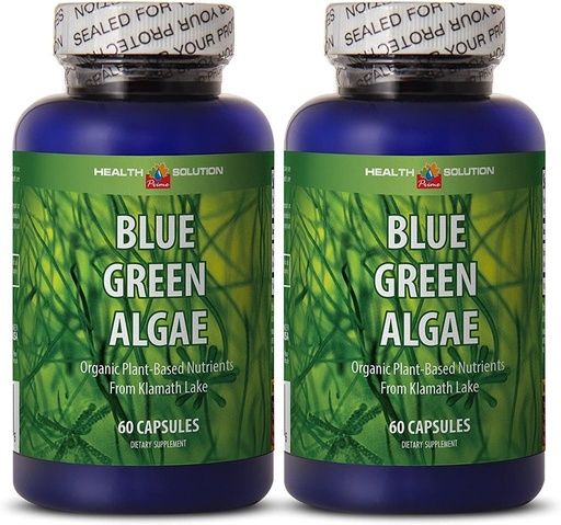 [BRSRMGQTCQNBSH3P] klamath blue green algae - BLUE GREEN ALGAE 500MG from Klamath Lake - antioxidant nutritional supplements, spirulina pills extra strength, energy pills for women immune booster - 2 Bot 120 Capsules