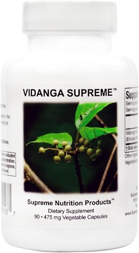 [BRSWGEIQDIPAACDK] Supreme Nutrition Vidanga Supreme, 90 Pure Vidanga Vegetarian Capsules