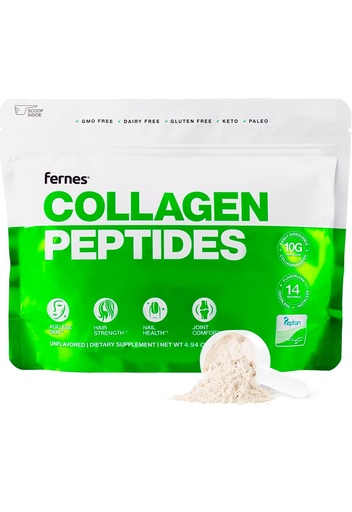 [BRSROBDYDIIWEAD5] Hydrolyzed Collagen Peptides Supplement for Women & Men - Joint, Hair, Skin & Nails Support - Grass Fed Type I & III - Keto, Paleo - 14 Servings, 4.9 oz, Unflavored Powder