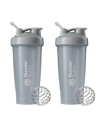 [BRSWYGA6DIPBAD32] BlenderBottle Classic Shaker Bottle Perfect for Protein Shakes and Pre Workout, 28-Ounce (2 Pack), Pebble Grey