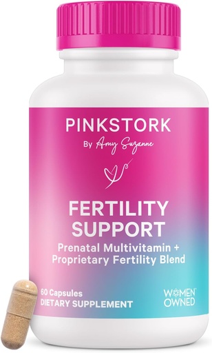[BRSWG2Q2OQPAE2T6] Rosa Cegonha Fertilidade Suplementos para Mulheres 2-em-1 Concepção Suporte com Inositol, Vitex e Vitaminas    , regularidade do ciclo, equilíbrio hormonal e bem-estar reprodutivo , 60 Cápsulas