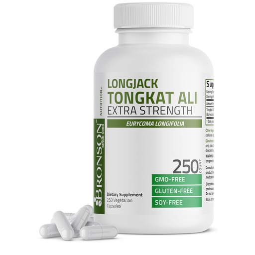 [BRSROYANOZ4BSHTA] Bronson Longjack Tongkat Ali Extra Strength, 250 Vegetarian Capsules