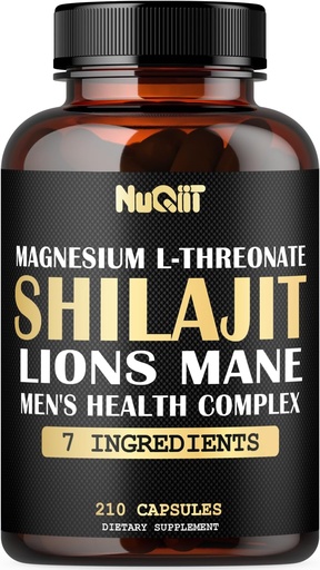 [BRSROGILB4DQ4FLJ] Magnesium with Lions Mane, Shilajit Capsules, and Male's Health Complex as Ashwagandha, Maca Root " More - 210 Capsules