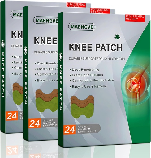 [BRSRMZQNOQORQADK] Knee Patch 72 Pcs, for The Relief of Muscle Pain in Joints, Neck and Shoulders, Long-Lasting Warm Knee Patches