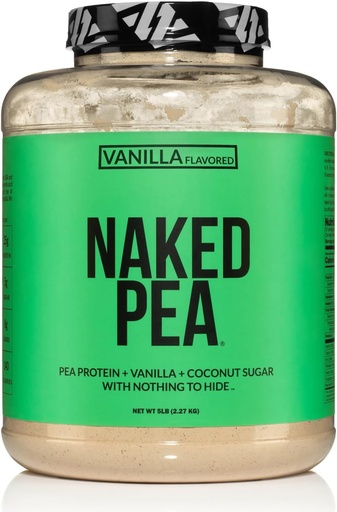[BRSWKF34OMIQOHQV] NAKED Pea - Vanilla Pea Protein - Pea Protein Isolate from North American Farms - 5lb Bulk, Plant Based, Vegetarian " Vegan Protein. من السهل على (ديغست)، (غير جي إم)، (غلوتين فري)، (لاكتوز)