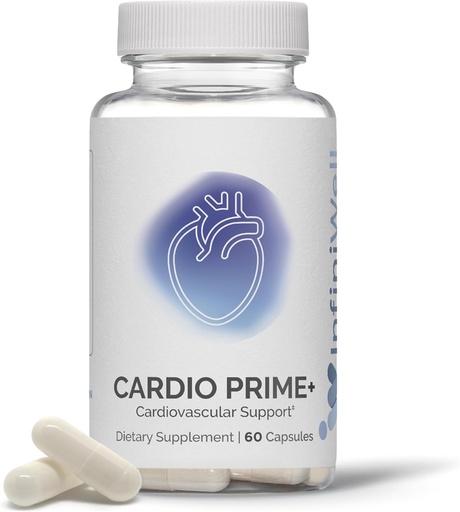 [BRSROGAFAUMAGAD5] Infinwell Cardio Prime + Heart Health Suplemen - Antiokhants & Innovable Peptides for Cardiomegabolic Health - NAD3 & Nattokinase for A Healthy Heart & Metabolic Saldo (60 Kapsul)