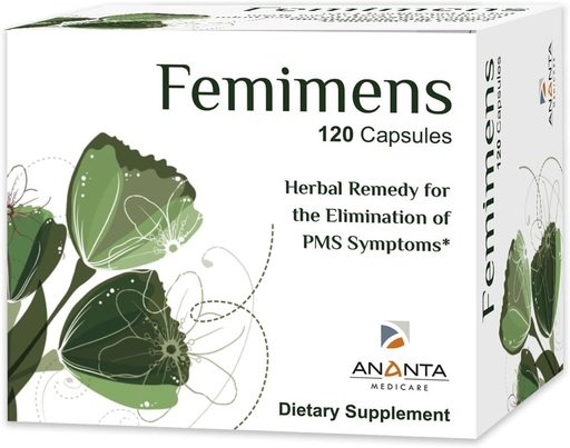 [BRSRMADRBYHWEAA6] Ananta Medicare FEMIMENS Herbal Remedy for The Elimination of PMS Symptoms, Dietary Supplement - 120 Capsules