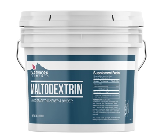[BRSWGFI5OUMWGE34] Earthborn Elements Maltodextrin (1 Gallon) Water Soluble, Complex Carbohydrate for Workout Shakes, No Artificial Color or Flavor