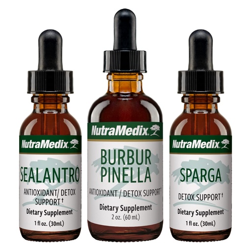 [BRSRMYILBF5GY2DH] NutraMedix Detox Support Bundle - Sealantro (Chlorella, Cilantro Leaf & Pacific Cold-Water Red Seaweed), Sparga (Astragalus) & Burbur Pinella Extracts for Cleansing & Detox Support - 3-Piece Set