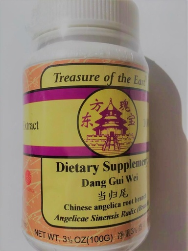 [BRSWKHDQCAHWI3Y6] Treasure of The East, Chinese Angelica Root Branch - Dang GUI Wei (5:1 Concentrated Herbal Extract Granules, 100g)
