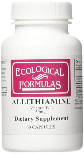 [BRSWIYTYO4GGIETK] Ecological Formulas Allithiamine Vitamin B1 50 Mg, White, 60 Count