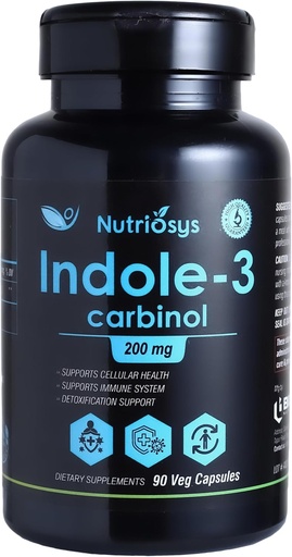 [BRSW2BAKOAJQY2DL] Indole 3 Carbinol 200mg | Men & Qadınlar üçün I3C Təhlükəsizliyi / Hormonal Balance, Detox & Cell Health / IC3 Organic Indoles ilə ekstr | 90 Veg Capsules