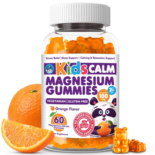 [BRSROAT6CQPQ23TU] Dr. Moritz Calming and Relaxing Kids Magnesium Gummies, Non-GMO and Low Sugar Magnesium Kids Chewy Supplements, Sleep Gummies Kids, Orange Flavor