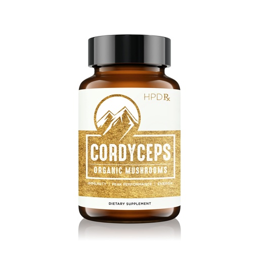 [BRSWYYIPPMIWACTO] HPD Rx Premium Organic Cordyceps Mushroom Extract Performance Supplement for Energy, Endurance and Immunity | 2250 mg, 120 Capsules, Pack of 1