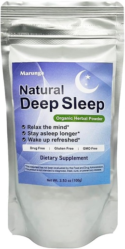 [BRSRAEITOAHAGYD5] Natural Deep Sleep, Dietary Supplement, Organic Herbal Powder, Stress & Mood Support, Digestive Health Support, Melatonin Free, 30-Day Supply, Made in Japan