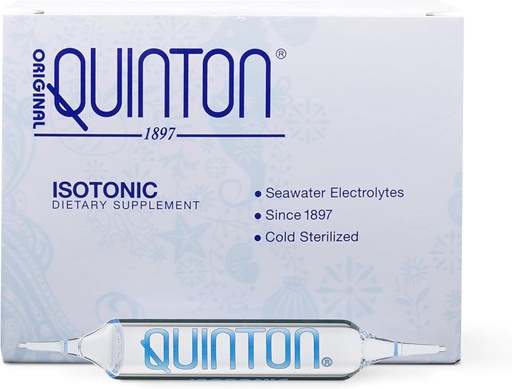 [BRSWI2QDOUDAGHY3] Quicksilver Scientific Original Quinton Isotonic Solution with Sea Water Minerals + Alpine Spring Water - Liquid Hydration, Electrolyte + Multi Minerals supplement (30 single Serving Vials)
