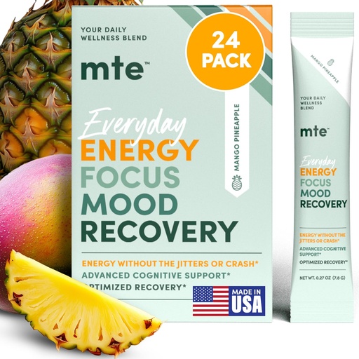 [BRSRAED7DJ7GKC3A] MTE Caffeine-Free Energy Drink Powder with Paraxanthine – Clean Energy for Focus, Mood & Productivity | 24 Energy Drink Packets