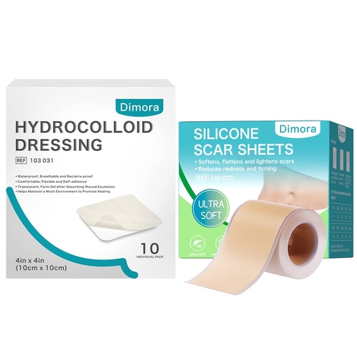 [BRSRAFT6B5YBAELF] Dimora Hydrocolloid Wound Dressing & Silicone Scar Sheets