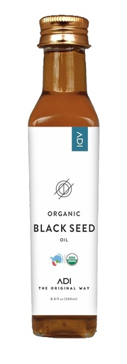 [BRSW2ELRBB6WGG37] ADI Natural Black Seed Oil 8.8 oz, 100% Pure Unrefined Cold Pressed Liquid Oil, Glass Bottle, USDA Certified, Nigella Sativa, Rich in Omega 3-6-9