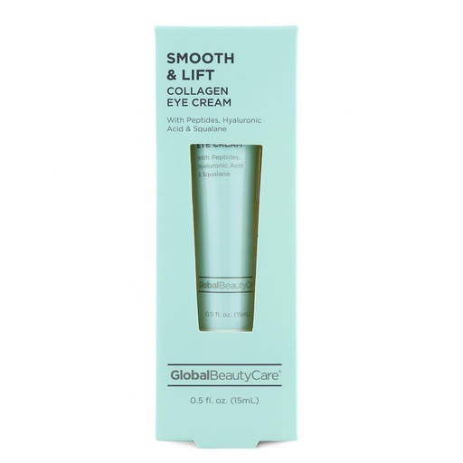 [BRSROZARDF5BAFDZ] Global Beauty Care Smooth & Lift Collagen - Eye Cream wiith Peptides, Hyaluronic Acid & Squalane, 1-Pack (0.5 fl oz 15ml)