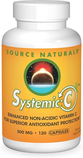 [BRSWIYYPCQIQAA3G] Source Naturals Systemic C, 500mg - 120 Capsules