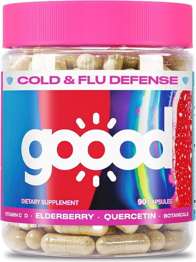 [BRSROFIOOZ4AADL4] Goood Immunity Booster for Adults - Vitamin C with Zinc & Quercetin Supplements for Immunity Support - Elderberry Supplements for Immunity Boost - Non Allergenic Gluten Free Non-GMO Immune Booster