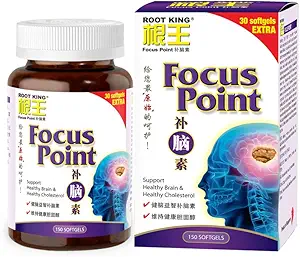 [BRSWKEIGBEHQGCTU] ROOT KING Focus Point (150 softgels) - Walnut Oil,Natural Protein - Memory Enhancer Supplement - Brain,Memory, Clarity Support Suitable for Post Pregnancy/Children -Increase Alertness