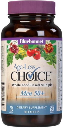 [BRSWIYD4CMJQKHQ3] Bluebonnet Nutrition Age-moins Choice Multiple alimentaire complet pour les hommes 50+ Caplets, 90 Nombre