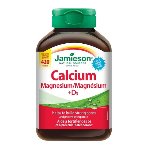 [BRSWYBI3BYARU2T7] Jamieson Calcium Magnesium with Vitamin D3 Tablets, 420 caplets