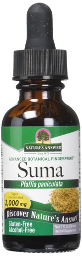 [BRSWIYQKAUBB4DQ7] Nature's Answer Suma Root Pfaffia Paniculata Brazilian Ginseng | Promotes Overall Health & Well-Being | Gluten-Free, Alcohol-Free & Kosher Certified 1oz