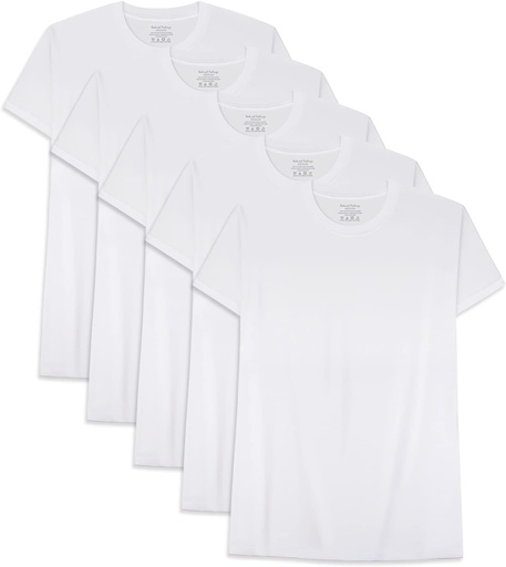 [BRSWYHT2BACGMEY2] Sentiments naturels T-shirts Hommes Sous-shirts Coton Hommes Chemises Tshirts occasionnels Chemises pour hommes Pack Crew & V Neck