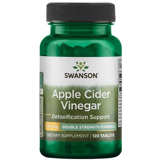 [BRSWIYAKBMGQGYI3] Swanson Double-Strength Apple Cider Vinegar 200 Milligrams 120 Tabs