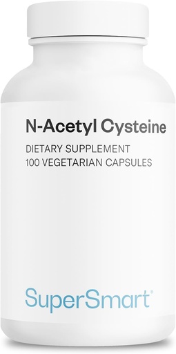 [BRSWIHQZBEBGCG3U] Supersmart N-Acetyl Cysteine 1800mg per Day (High Absorption) - NAC Supplement - High Potency Antioxidants Amino Acids - Glutathione Precursor | Non-GMO & Gluten Free - 100 Vegetarian Capsules