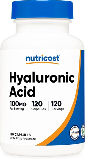 [BRSWGCT6BF7BGD3G] Nutricost Hyaluronic Acid Capsules 100mg, 120 Vegetarian Capsules