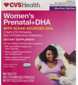 [BRSWI2YLBMCBY3LM] CVS DHA Prenatal Multivitamin 2 Step Program Tablets - 60 day