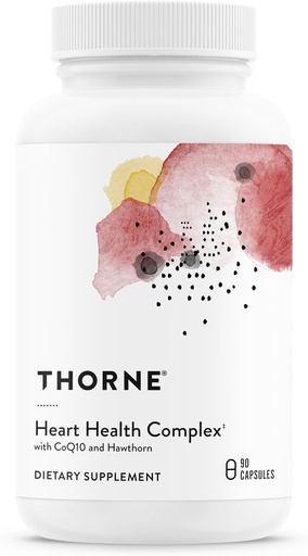 [BRSWIYQPBN4GKD3Y] THORNE - Complex Heart Health - cu CoQ10, Taurină și Hawthorn - Coenzima Q10 Supliment cu minerale, aminoacizi și botanice - 90 capsule