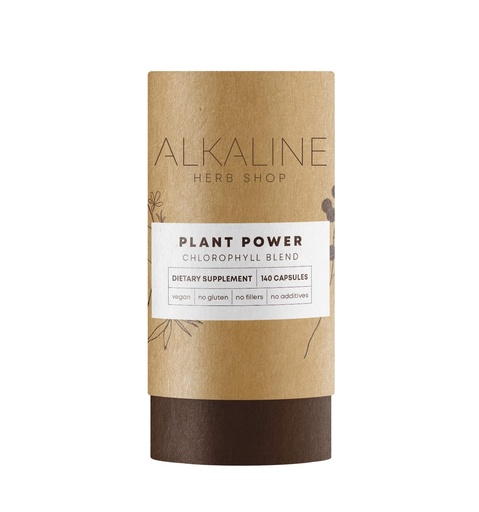 [BRSWGFI2BACAECD4] Alkaline Herb Shop Plant Power Supplement 140 Capsules (Chlorophyll)