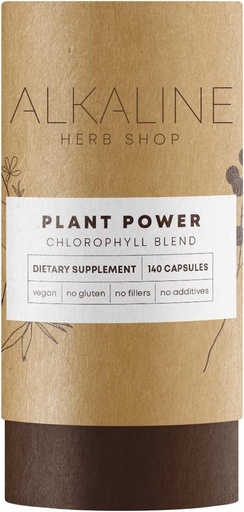 [BRSWGFI2BACAECD4] Alkaline Herb Shop Plant Power Supplement 140 kapszula (klorofill)