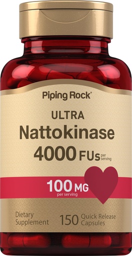 [BRSRMAY3CEPGKHTA] Piping Rock Nattokinase Supplement 4000 FU | 100mg | 150 Capsules | Non-GMO, Gluten Free