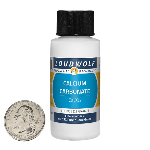 [BRSWIGYEPN4QE2I3] Calcium Carbonate / 1 Ounce Bottle / 97+% Pure Food Grade/Fine Powder