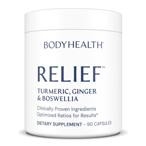 [BRSW2BITOIPQO3D5] BodyHealth Inflam Relief, Joint Supplement, Relief for Back, Knees, Hands, with Turmeric, Boswellia, Ginger, All Natural, Non-GMO, Gluten Free (90 Capsules)
