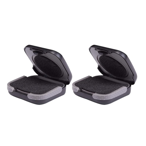 [BRSWECQLCR6WMYD3] SOUNDLINK Hearing Aid Storage Case Hard - Hearing Aids Carrying Box Small Holder for CIC, ITC,not for BTE ABS Black (2 pcs in 1 Pack)