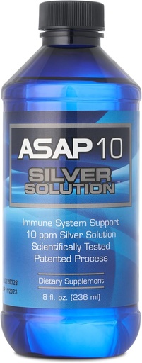[BRSWKZT6OZ5W2EDU] American Biotech Labs - ASAP 10 Silver Solution - Immune System Support, 10 Ppm Colloidal Silver Liquid Silver Solution Daily Immune Support Supplement with Silversol Technology - 8fl Oz