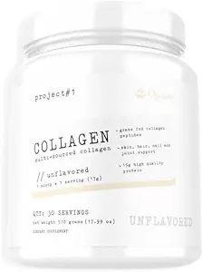 [BRSROHACOB6WGGTU] Project #1 Nutrition Multi-Sourced Collagen Powder | Grass-Fed Collagen Peptides for Skin, Hair, Nails & Joints | Hydrolyzed Collagen & 15g Protein Per Serving -Irish Cream - Collagen for Women & Men
