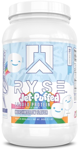 [BRSRMFQ5BYARMGQV] RYSE Loaded Protein Powder - Jet-Puffed Marshmallow - 25g Whey Protein Isolate & Concentrate with Prebiotic Fiber & MCTs - Low Carb, Low Sugar, Digestive-Friendly - 27 Servings / 2 lb Tub