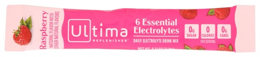 [BRSWGFINAR6GO2DB] ULTIMA REPLENISHER Raspberry Electrolyte Drink Mix Single, 0.11 OZ